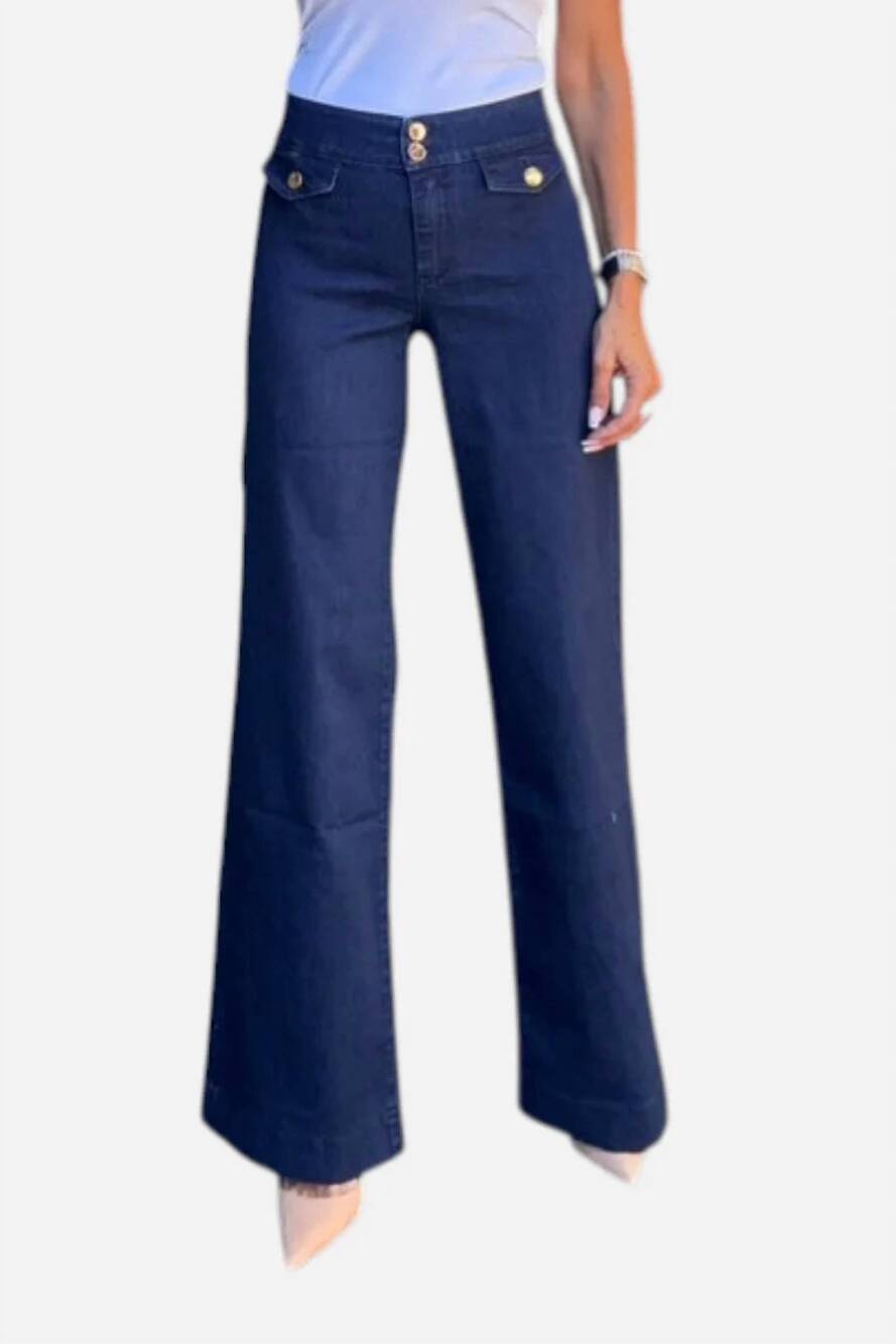 NEW BEVY FLOG women's stacy flare denim jeans in green check